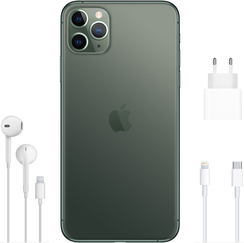 Смартфон Apple iPhone 11 Pro Max 64Gb Темно-зеленый: купить по цене 79 990  рублей в интернет магазине МТС