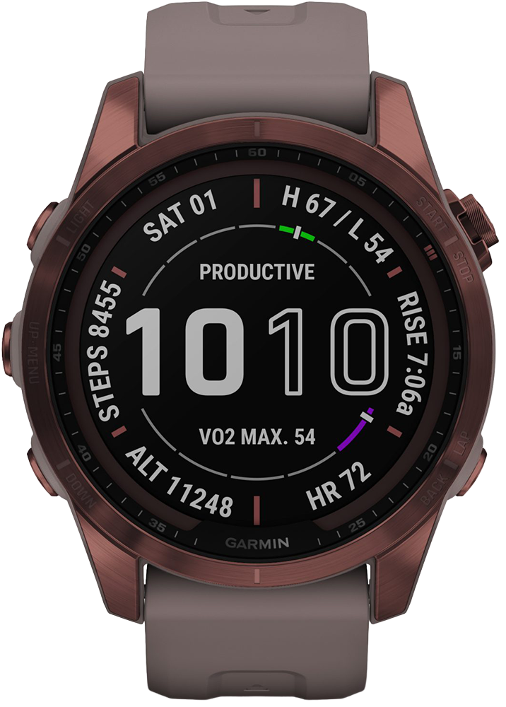 Часы Garmin Fenix 7S Sapphire Solar Dark Bronze Titanium Бронзовые ...