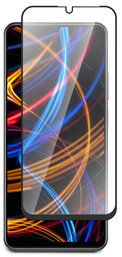 Стекло защитное для realme Note 50|realme C51|realme C53 Черная рамка ...