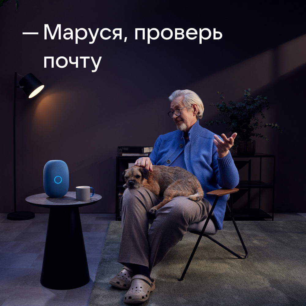 Умная колонка VK Капсула с голосовым помощником Маруся синяя: купить по ...