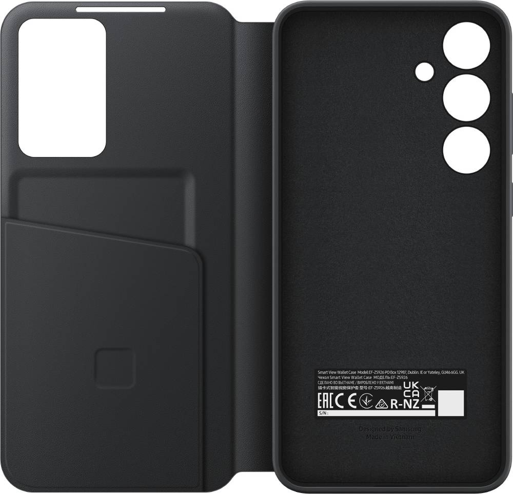 Чехол-книжка Samsung Smart View Wallet Case Galaxy S24+ Чёрный  (EF-ZS926CBEGRU): купить по цене 5 890 рублей в интернет магазине МТС