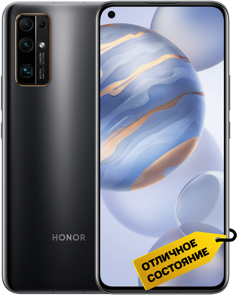 Смартфон HONOR 30 Premium 8/256Gb Чёрный «Отличное состояние»: купить по  цене 18 190 рублей в интернет магазине МТС