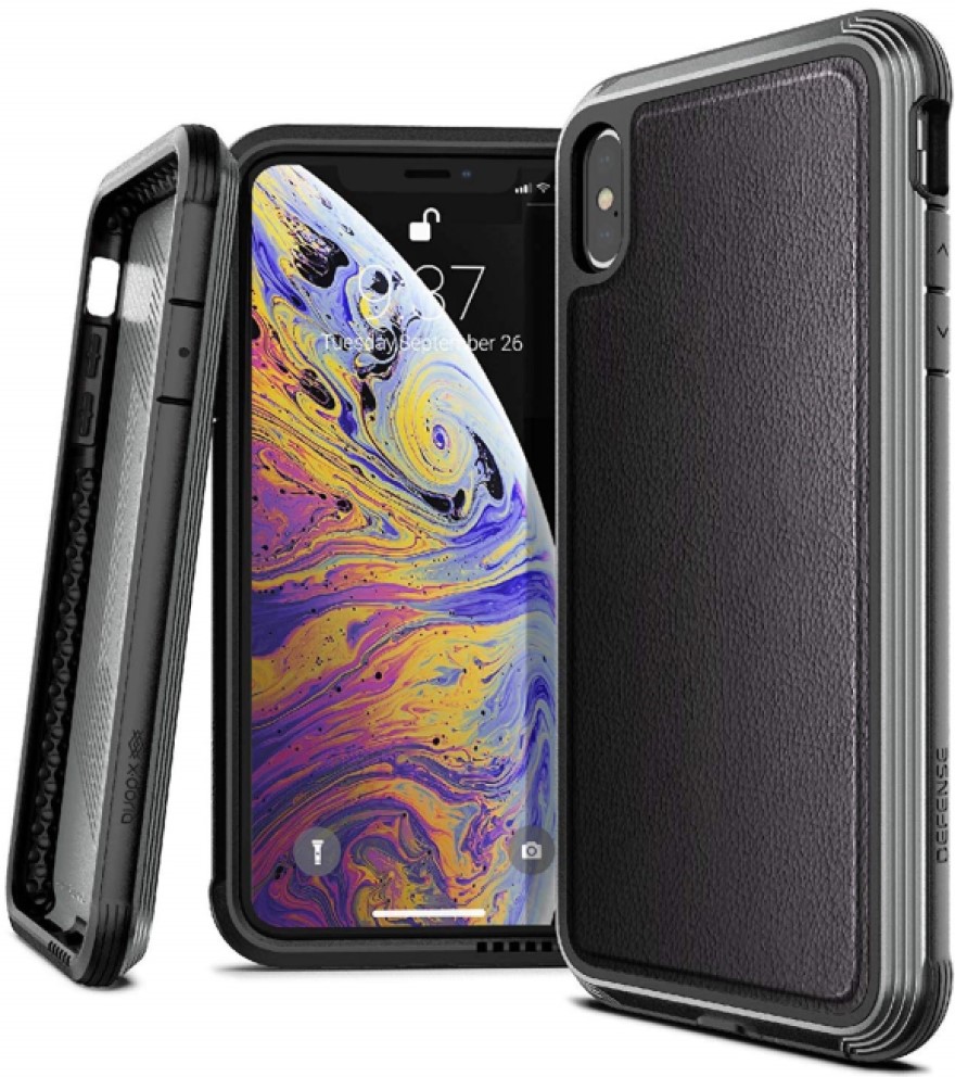 Клип-кейс X-Doria iPhone XS Max противоударный кожа Black: купить по цене  990 рублей в интернет магазине МТС