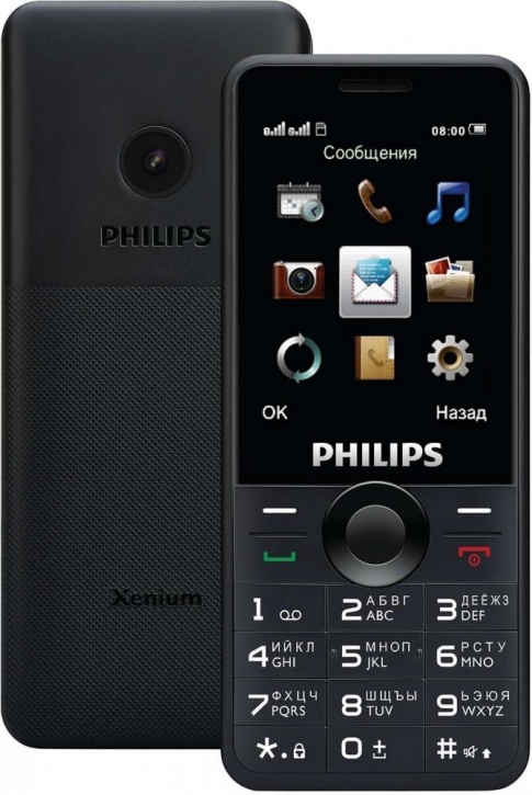 Мобильный телефон Philips Xenium E168 Dual sim Black: купить по цене ...