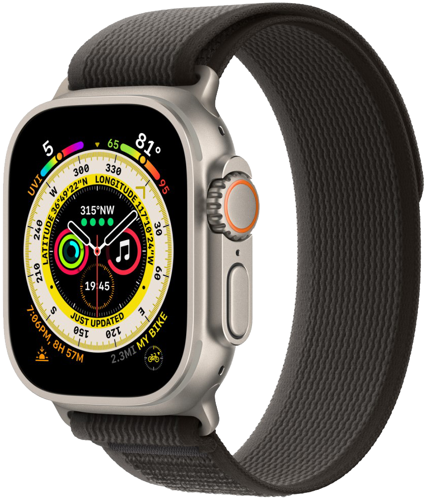 Часы Apple Watch Ultra GPS 49мм корпус из титана титановый + ремешок Серый:  купить по цене 79 990 рублей в интернет магазине МТС