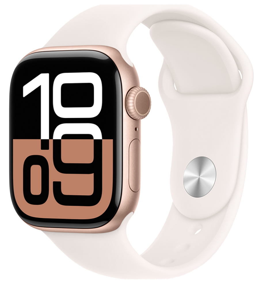 Apple Watch Series 10 GPS 42 Rose Gold Sport Band light blush M L