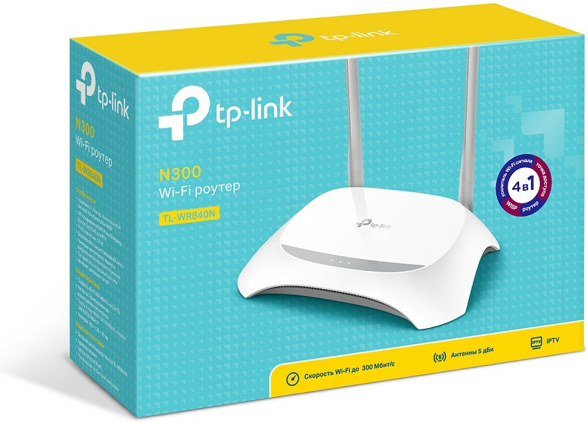 Роутер TP-Link TL-WR840N Белый: купить по цене 1 590 рублей в интернет ...