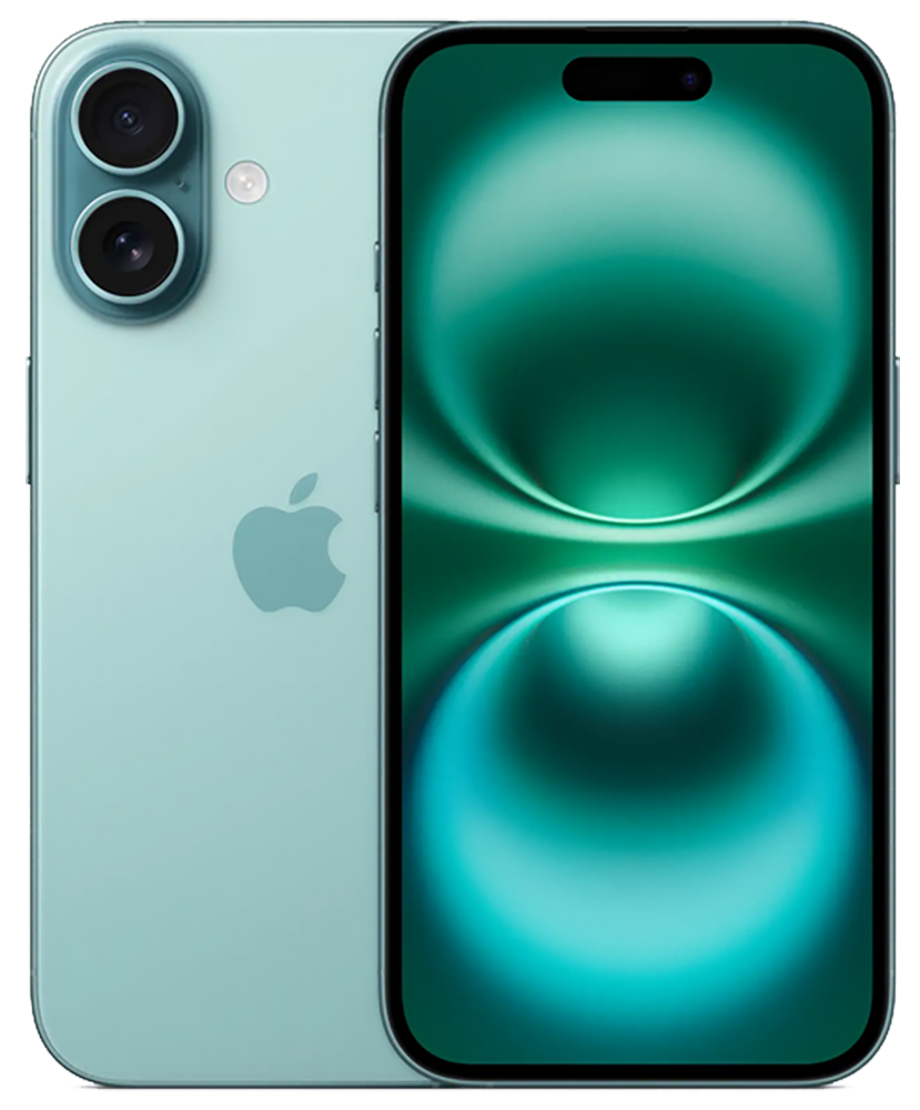 Смартфон Apple iPhone 16 128Gb eSIM + SIM Бирюзовый: купить по выгодной ...