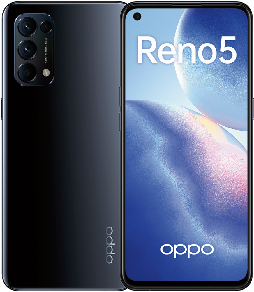 Смартфон OPPO Reno5 8/128 Гб Черный «Рабочее состояние»: купить по цене 9  990 рублей в интернет магазине МТС