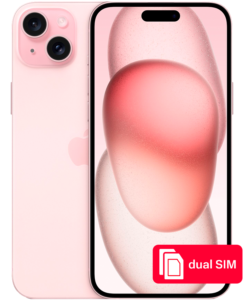 Смартфон Apple iPhone 15 Plus 128Gb SIM + SIM Розовый: купить по цене 99  990 рублей в интернет магазине МТС