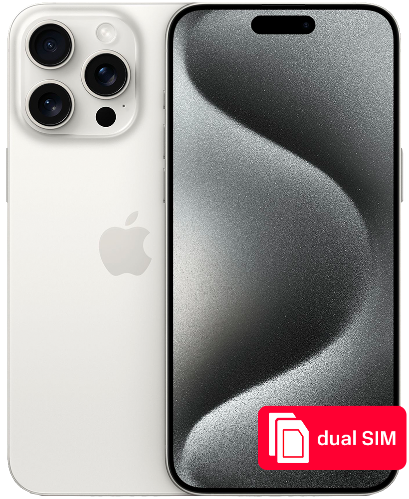 Смартфон Apple iPhone 15 Pro Max 256Gb SIM + SIM Белый титан: купить по цене  147 990 рублей в интернет магазине МТС