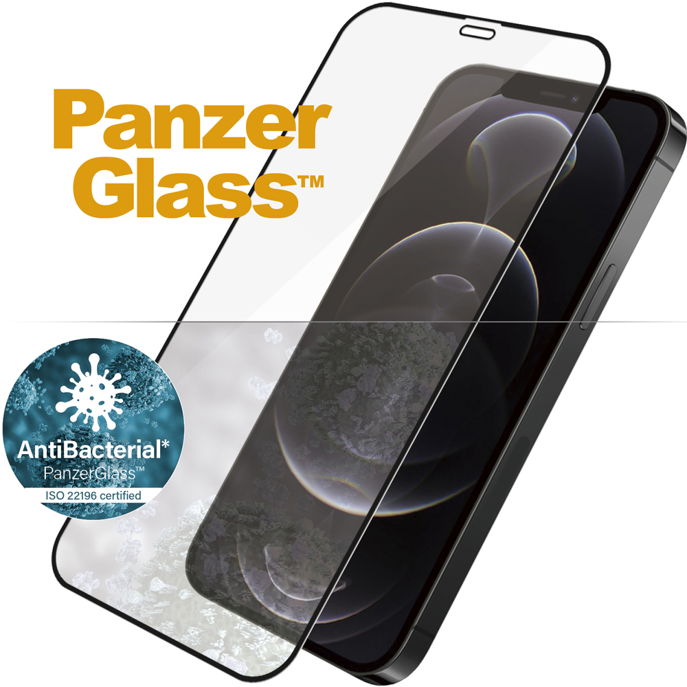 Стекло защитное PanzerGlass Apple iPhone 12|12 Pro Case Friendly AB черная  рамка: технические характеристики и описание – Интернет – магазин МТС