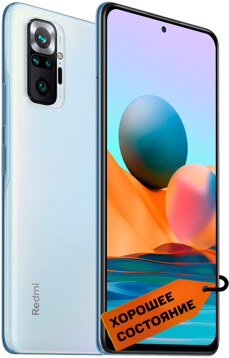 Смартфон Xiaomi Redmi Note 10 Pro 6 128gb Голубой «Хорошее состояние