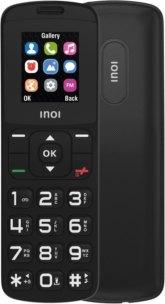 Мобильный телефон INOI 104 Dual sim Черный: купить по цене 1 490 рублей ...