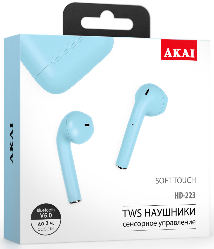 Беспроводные наушники Akai TWS HD-223 Light Blue: купить по выгодной ...