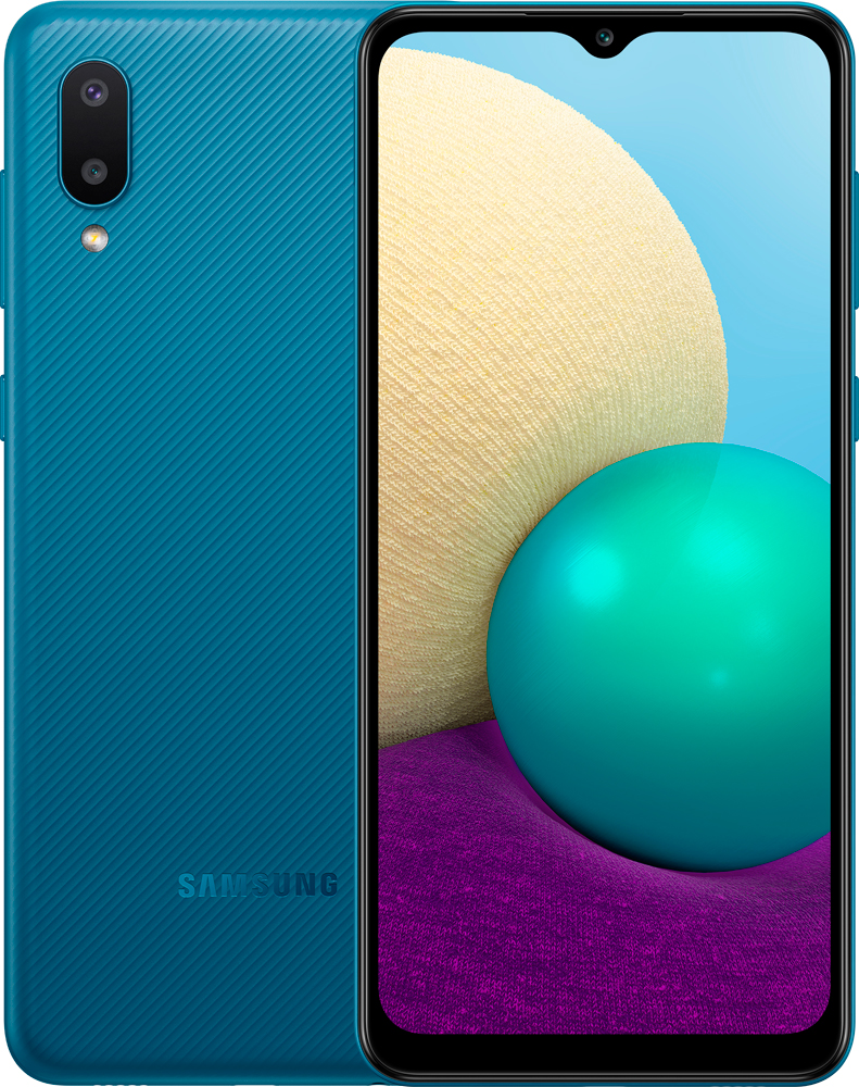 Смартфон Samsung Galaxy A02 2/32Gb Blue: купить по цене 2 190 рублей в  интернет магазине МТС