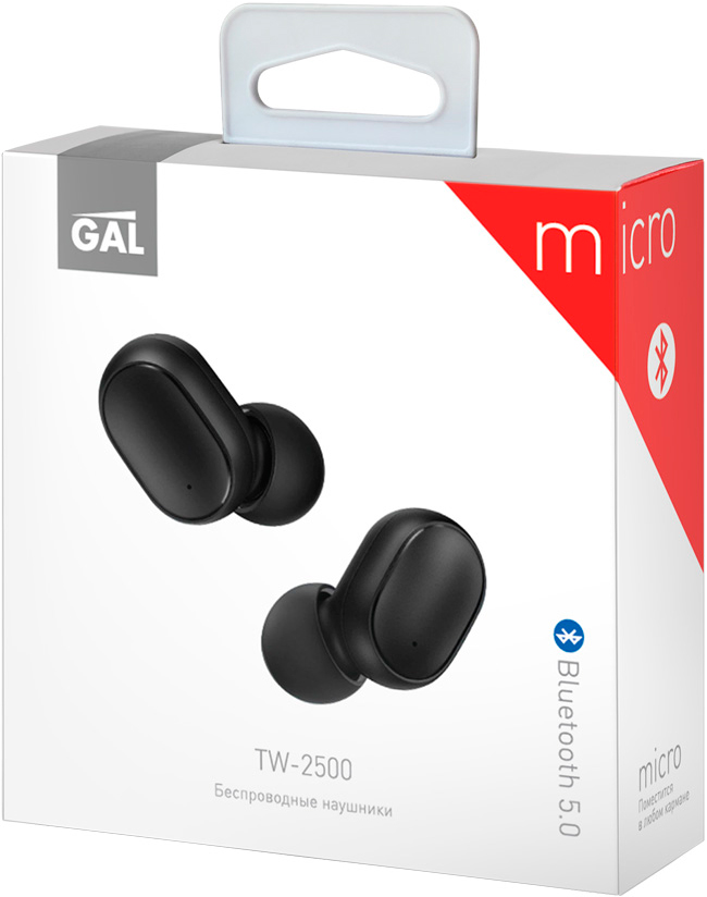 Беспроводные наушники Gal TWS TW-2500 Black: технические характеристики ...