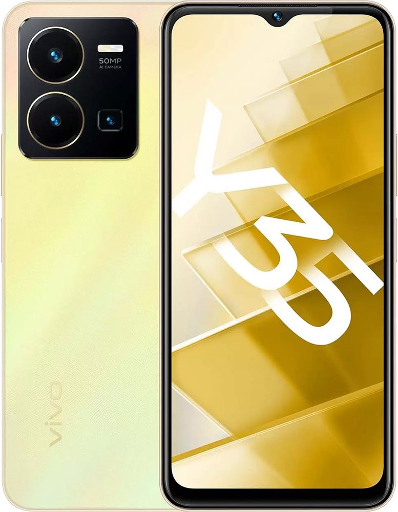 Смартфон Vivo Y35 4/128GB Золтой: купить по цене 9 990 рублей в ...