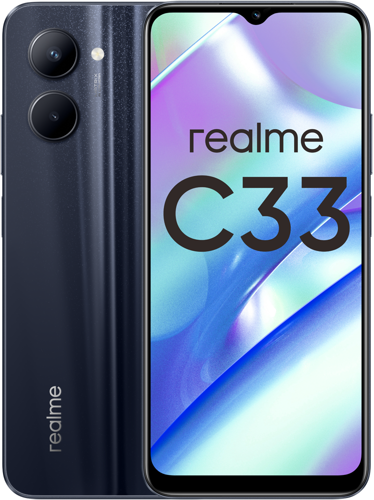 Смартфон realme C33 4/128 Гб Черный: купить по цене 8 490 рублей в интернет  магазине МТС