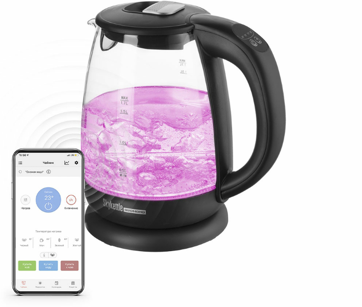 Чайник редмонд skykettle g210s как подключить к телефону