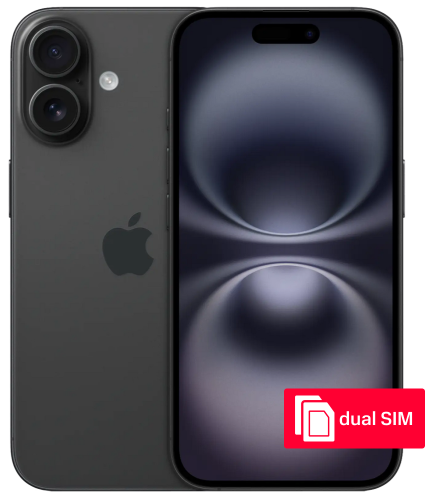 Смартфон Apple iPhone 16 256Gb SIM + SIM Черный: купить по выгодной ...