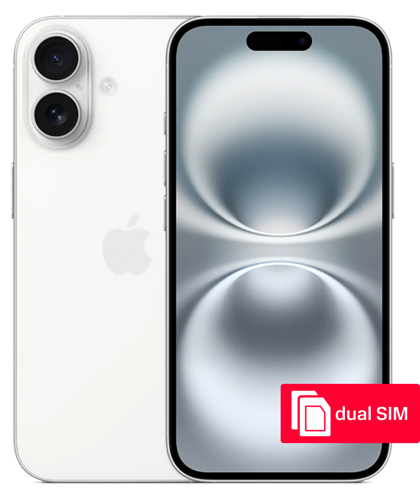 Смартфон Apple iPhone 16 128Gb SIM + SIM Белый: купить по выгодной цене ...